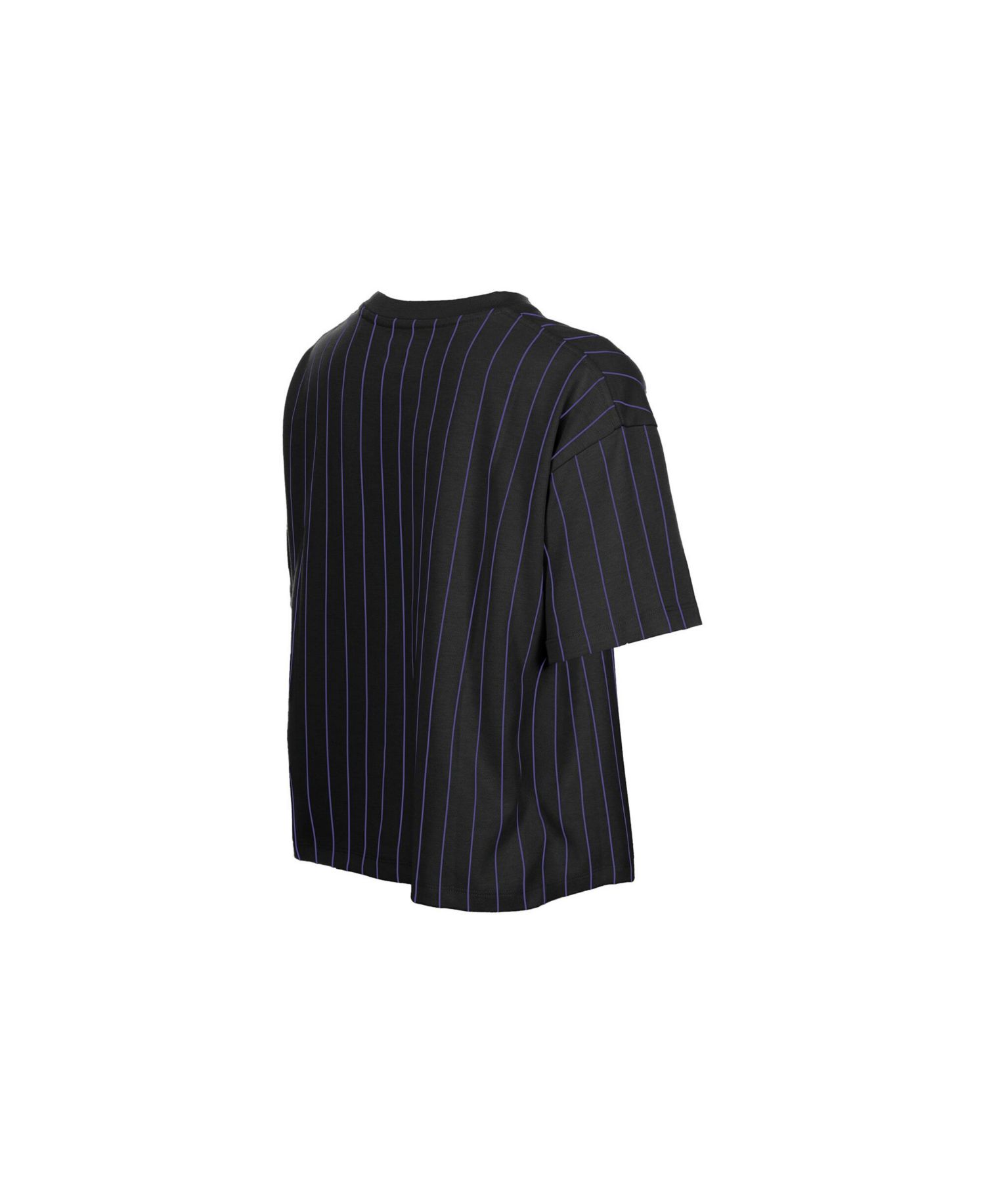 Women's Black Tampa Bay Rays City Connect Throwback Meshback Pinstripe Boxy T-Shirt