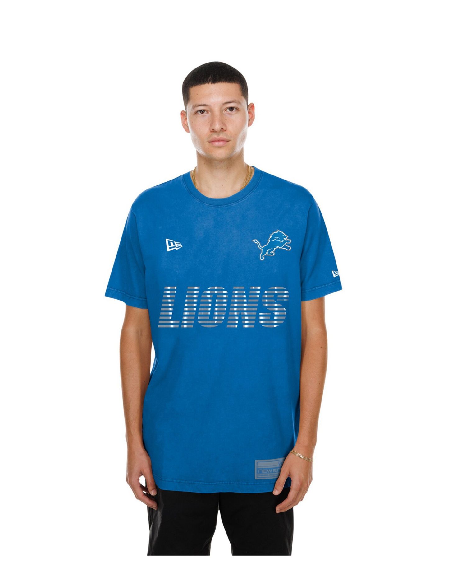 Men's Blue Detroit Lions Match T-Shirt
