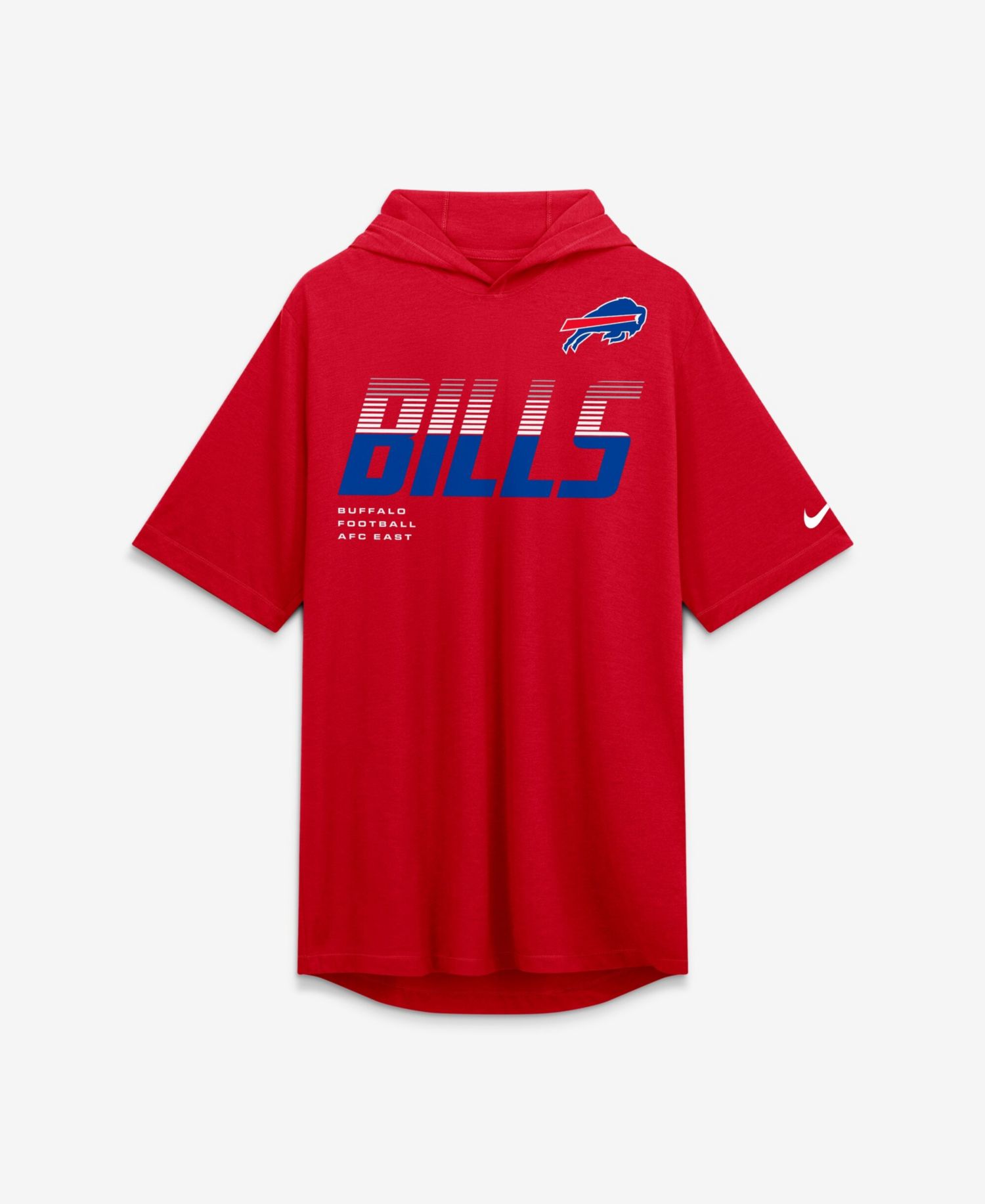 Men's Red Buffalo Bills Tri-Blend Hooded T-Shirt