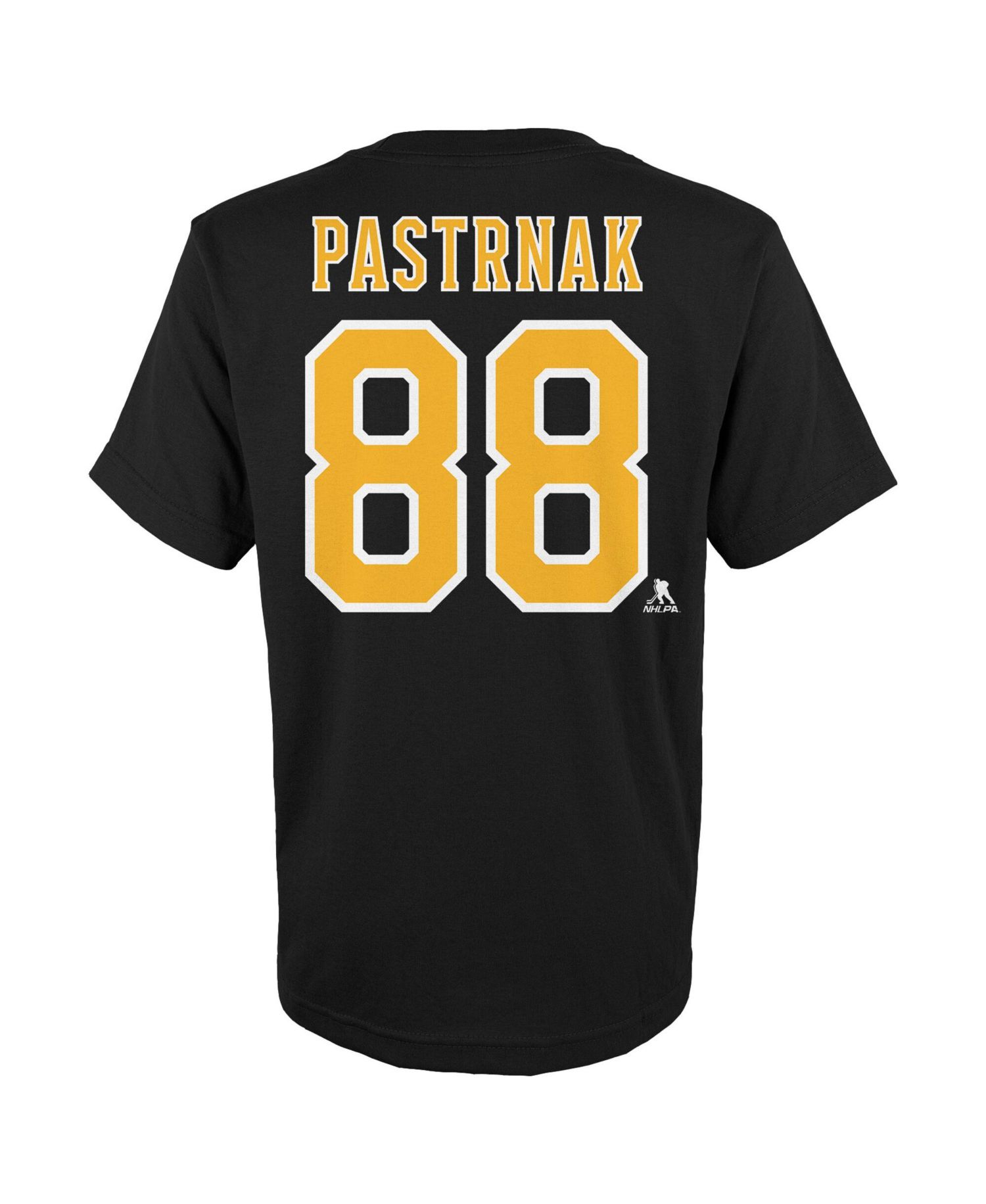 Big Boys and Girls David Pastrnak Black Boston Bruins Player Name & Number T-Shirt