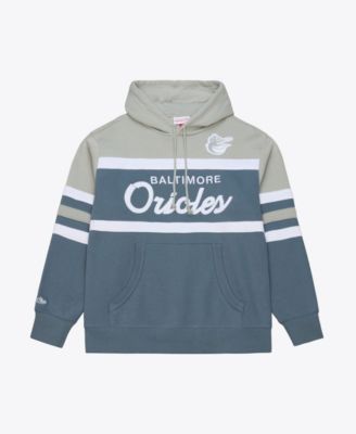 Men's Gray Baltimore Orioles Cooperstown Collection Thunderstorm Head Coach Hoodie
