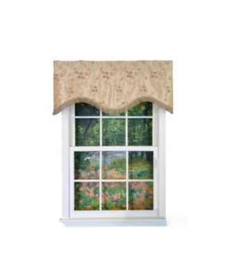Ribbons Trimmed Cornice Window Valance 100% Cotton Lined Rod Pocket