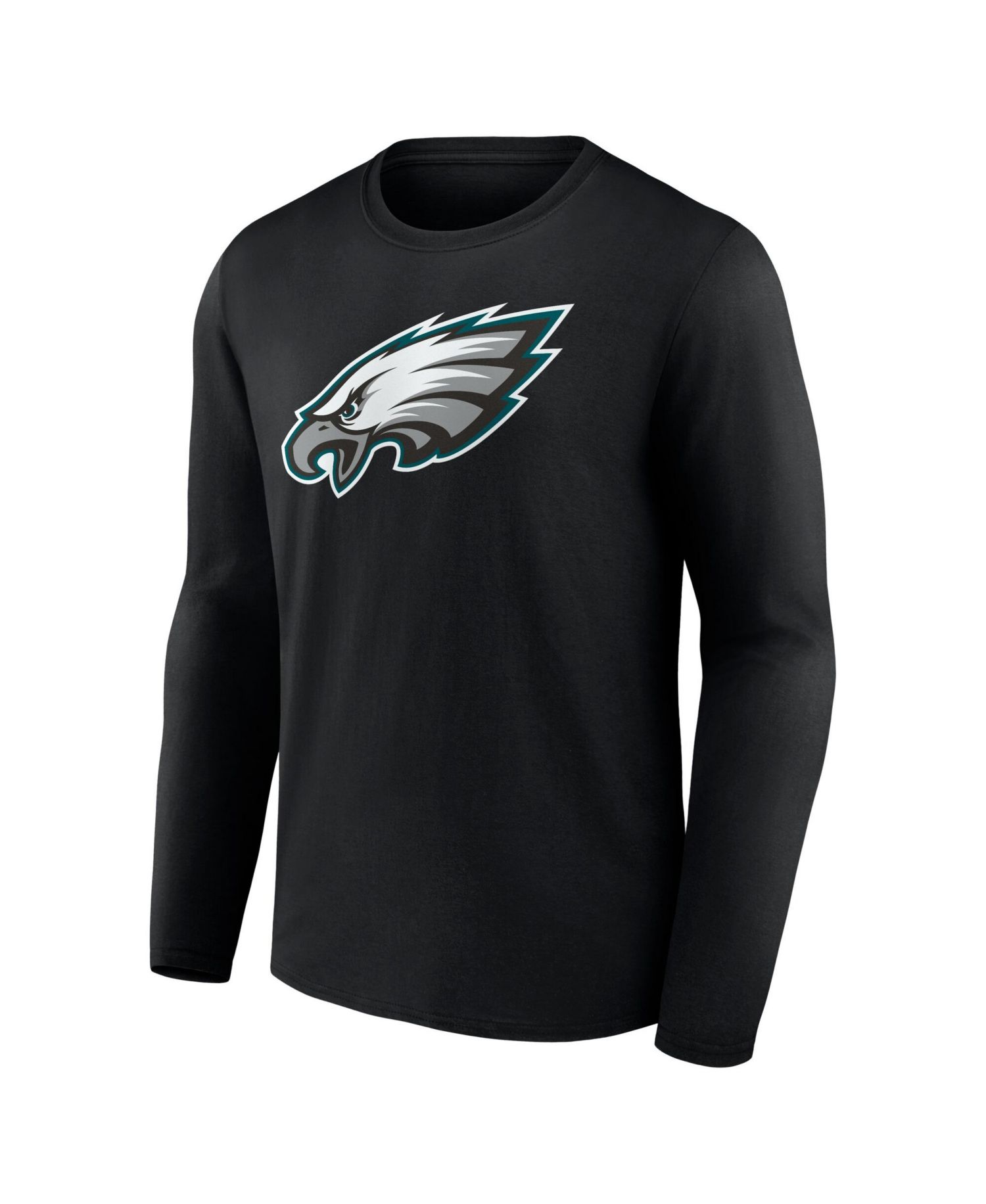 Men's Black Philadelphia Eagles Primary Logo Long Sleeve T-Shirt