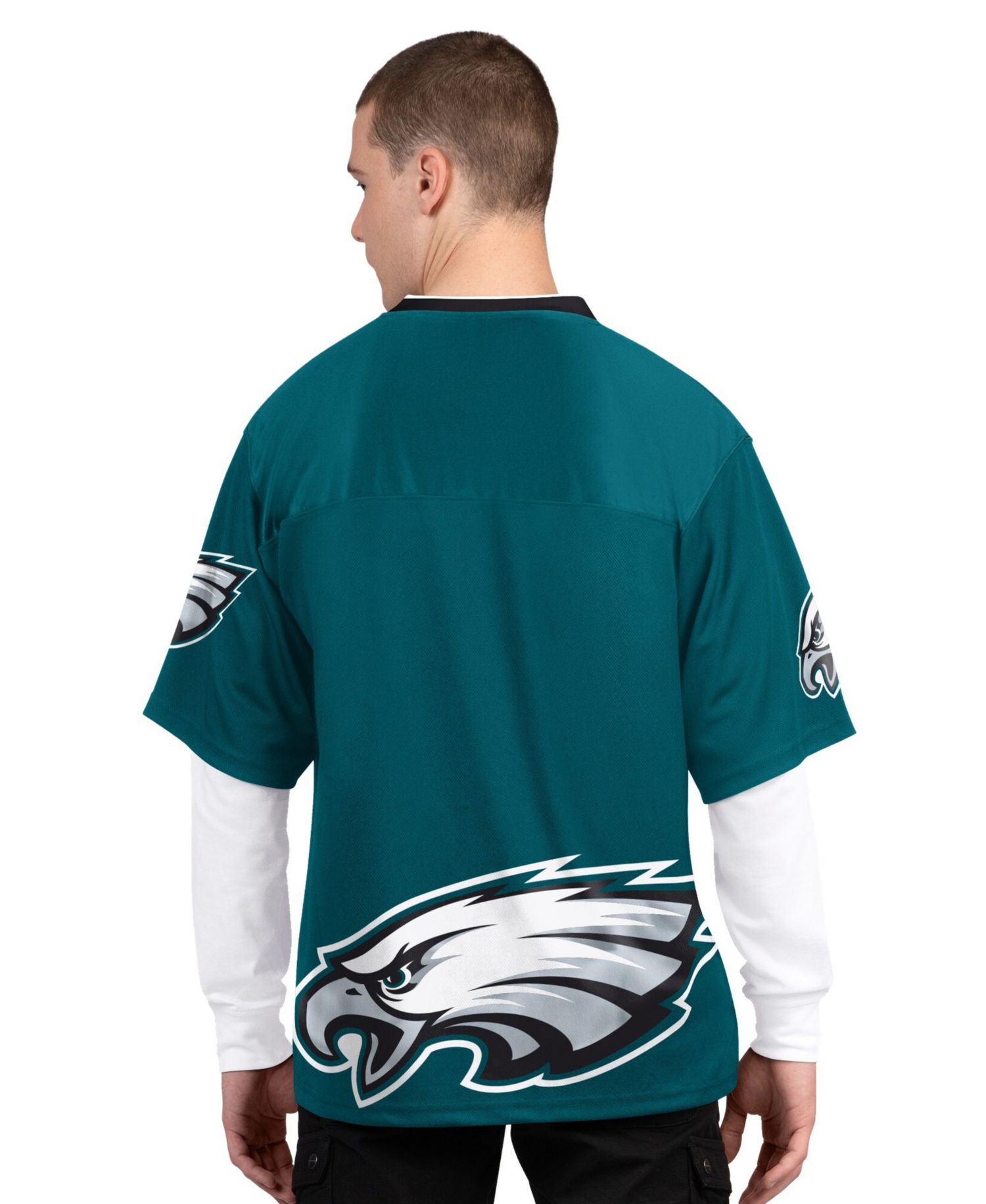 Men's Midnight Green/White Philadelphia Eagles Short Sleeve Long Sleeve T-Shirt