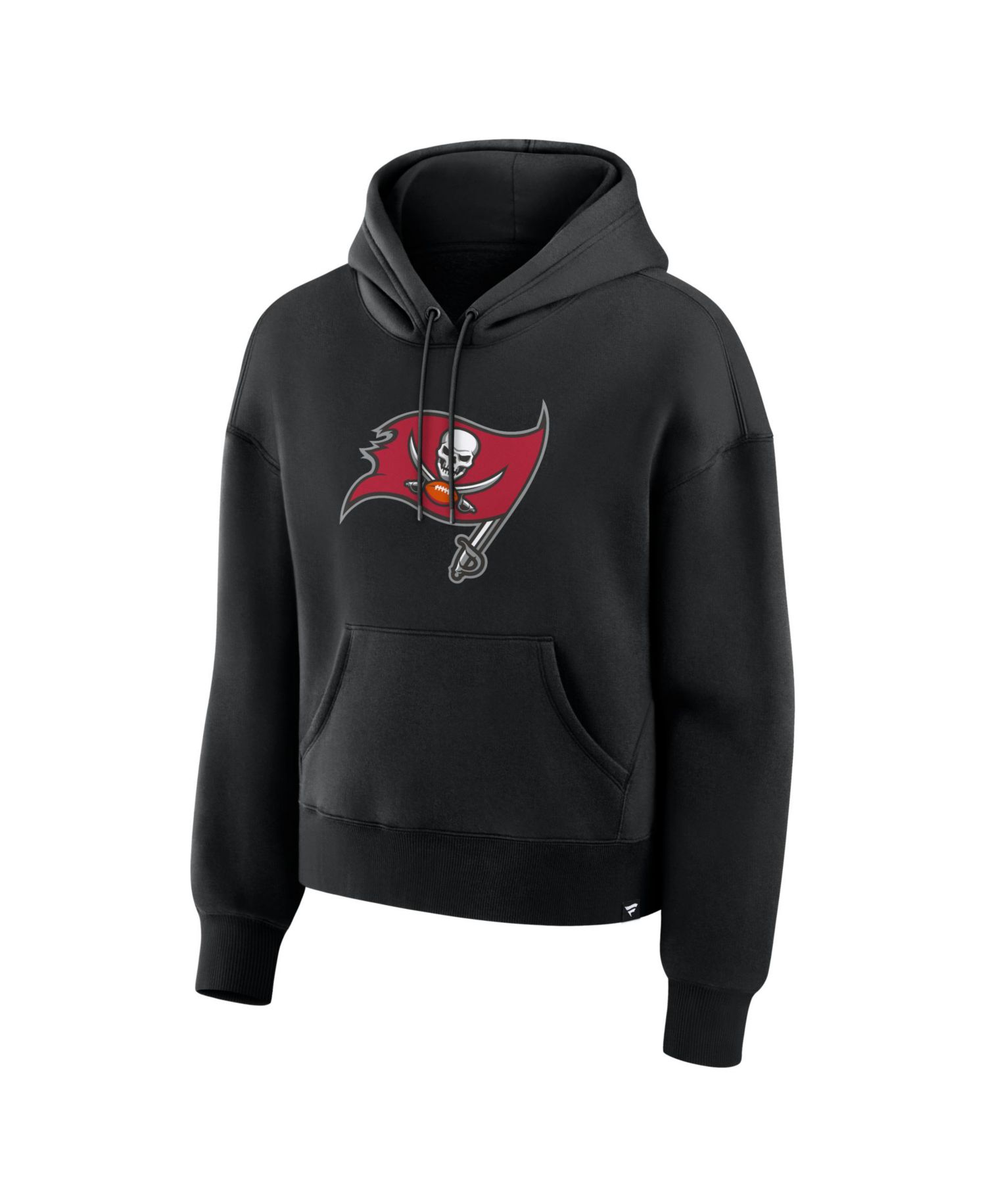 Women's Black Tampa Bay Buccaneers Relaxed High Hip Essential Legacy Hoodie