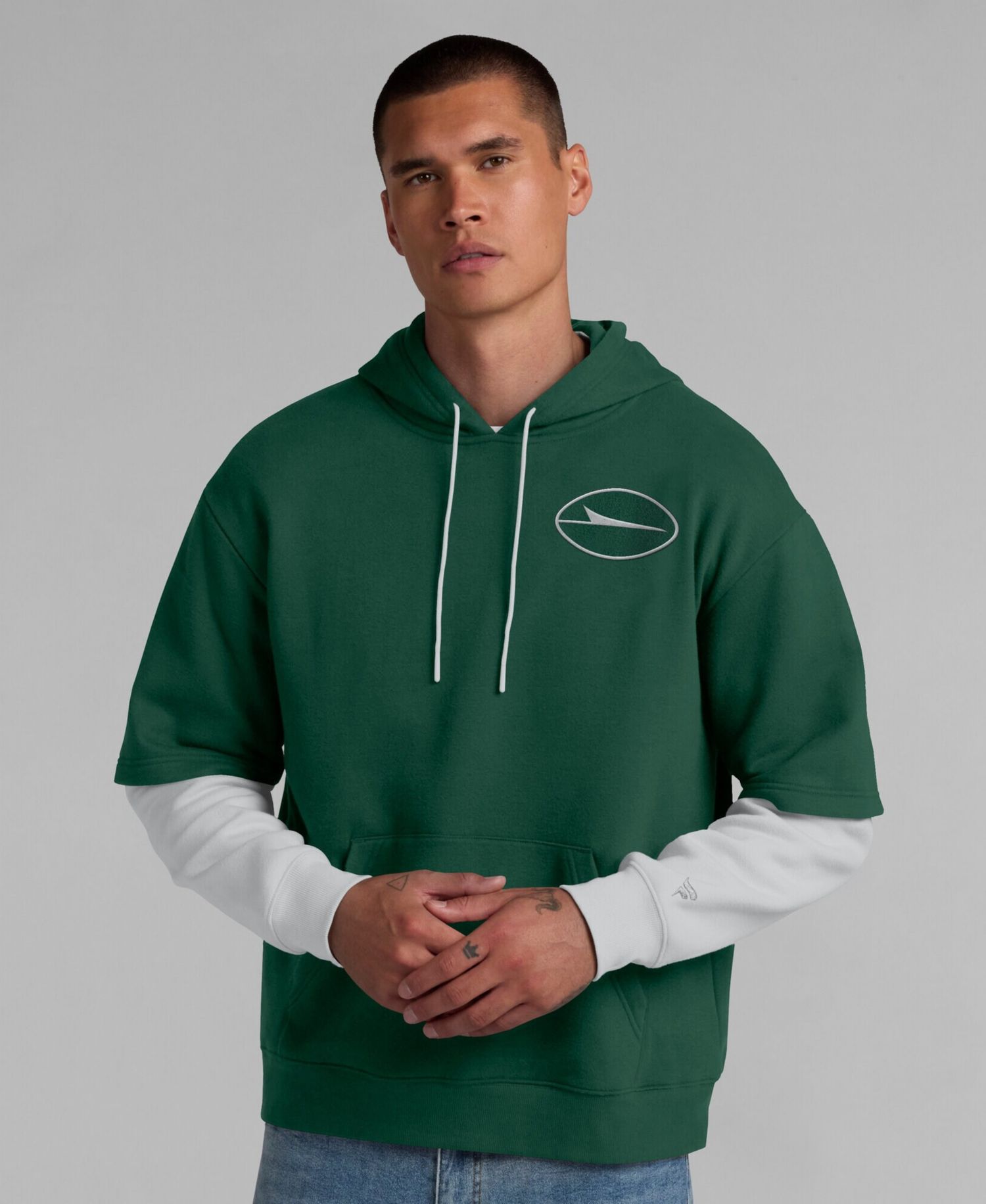 Men's and Women's Green New York Jets Sleek Elements Pullover Hoodie