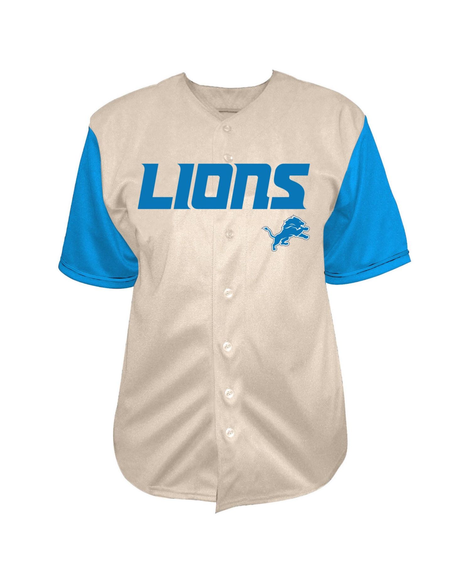 Men's Aidan Hutchinson Cream Detroit Lions Big & Tall Baseball Button-Up Shirt