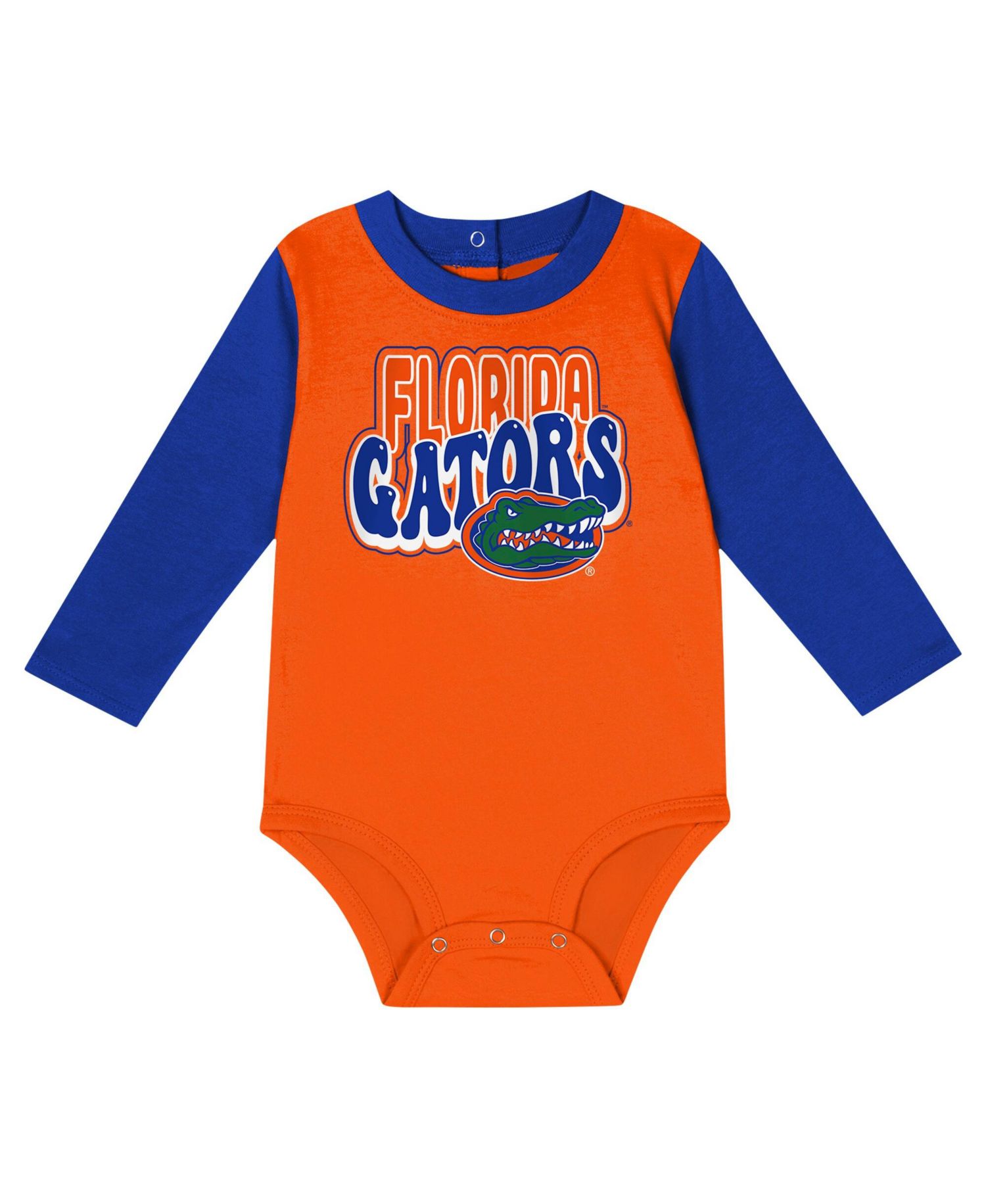 Baby Boys and Girls Royal Florida Gators Double Up Long Sleeve Bodysuit and Pant Set
