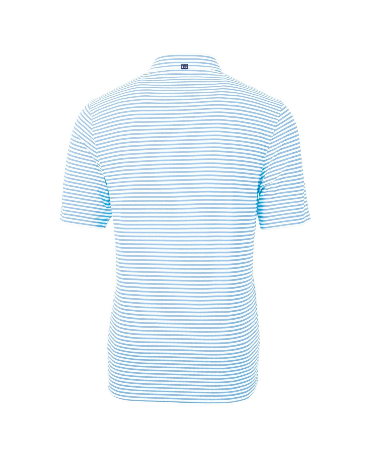 Men's Powder Blue Atlanta Braves Virtue Eco Pique Stripe Polo Shirt