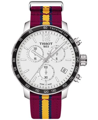 Tissot Unisex Swiss Chronograph Cleveland Cavaliers Quickster Wine, Yellow  \u0026 Navy Strap Watch 42mm T0954171703713 \u0026 Reviews - All Fine Jewelry -  Jewelry \u0026 Watches - Macy's