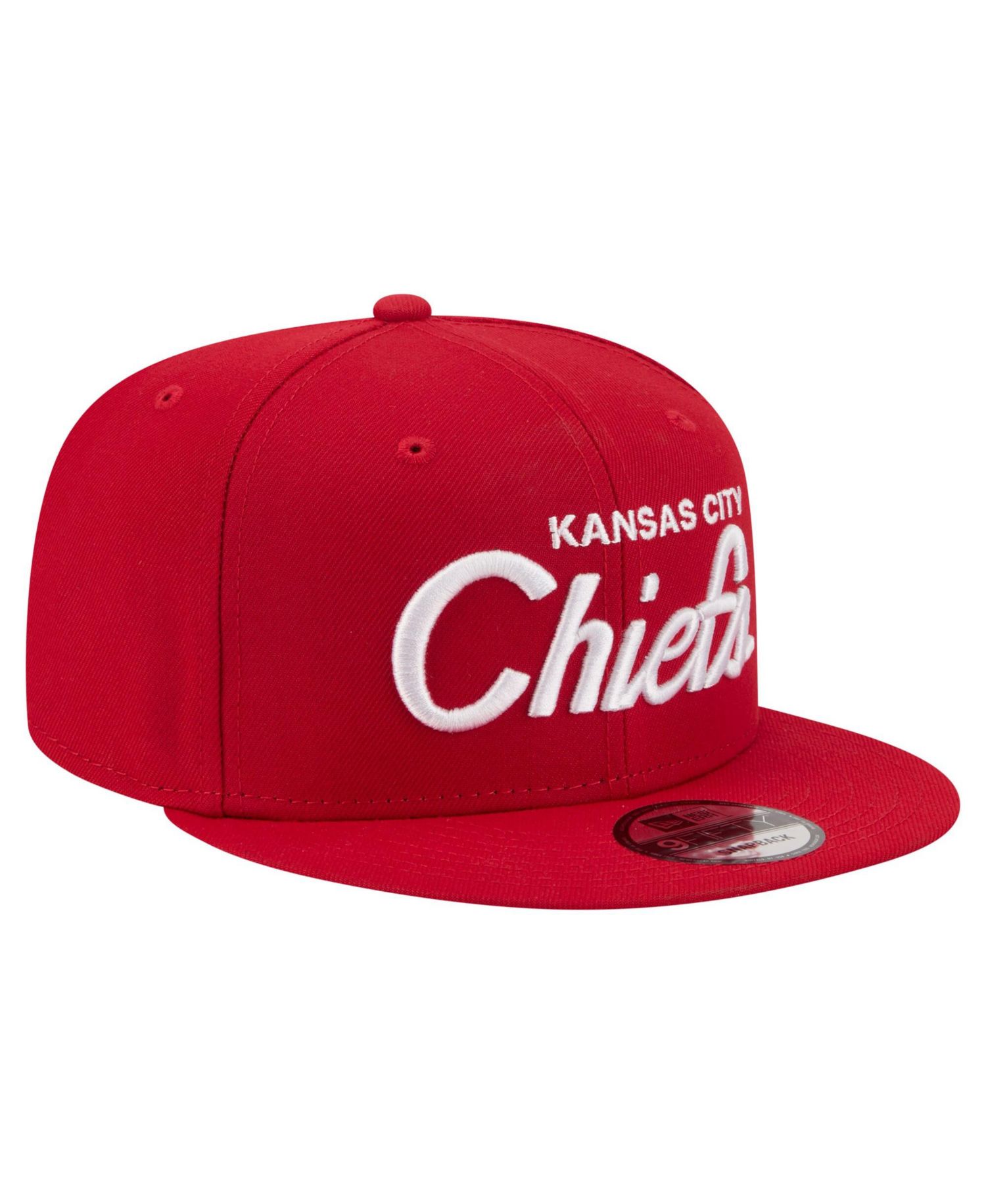 Men's Red Kansas City Chiefs Core Team Script 9FIFTY Snapback Hat