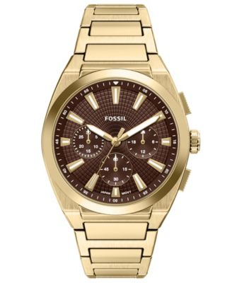 Men's Everett Chronograph Gold-Tone Stainless Steel Watch 44mm