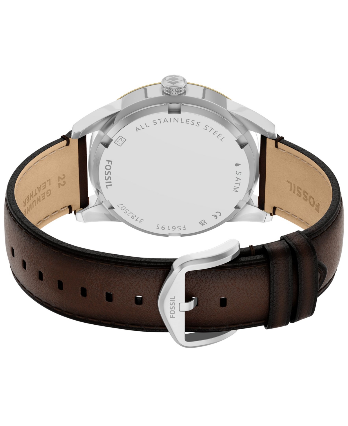 Fossil Men's Pearson Multi-Function Brown Leather Watch 42mm