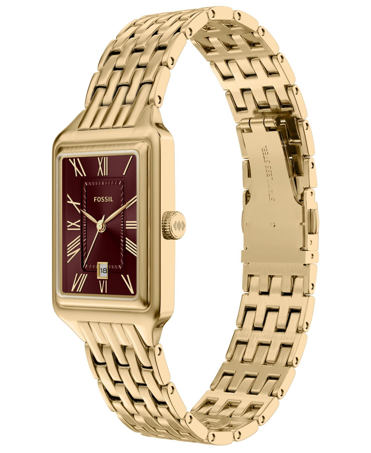 Women's Raquel Three-Hand Date Gold-Tone Stainless Steel Watch 23mm