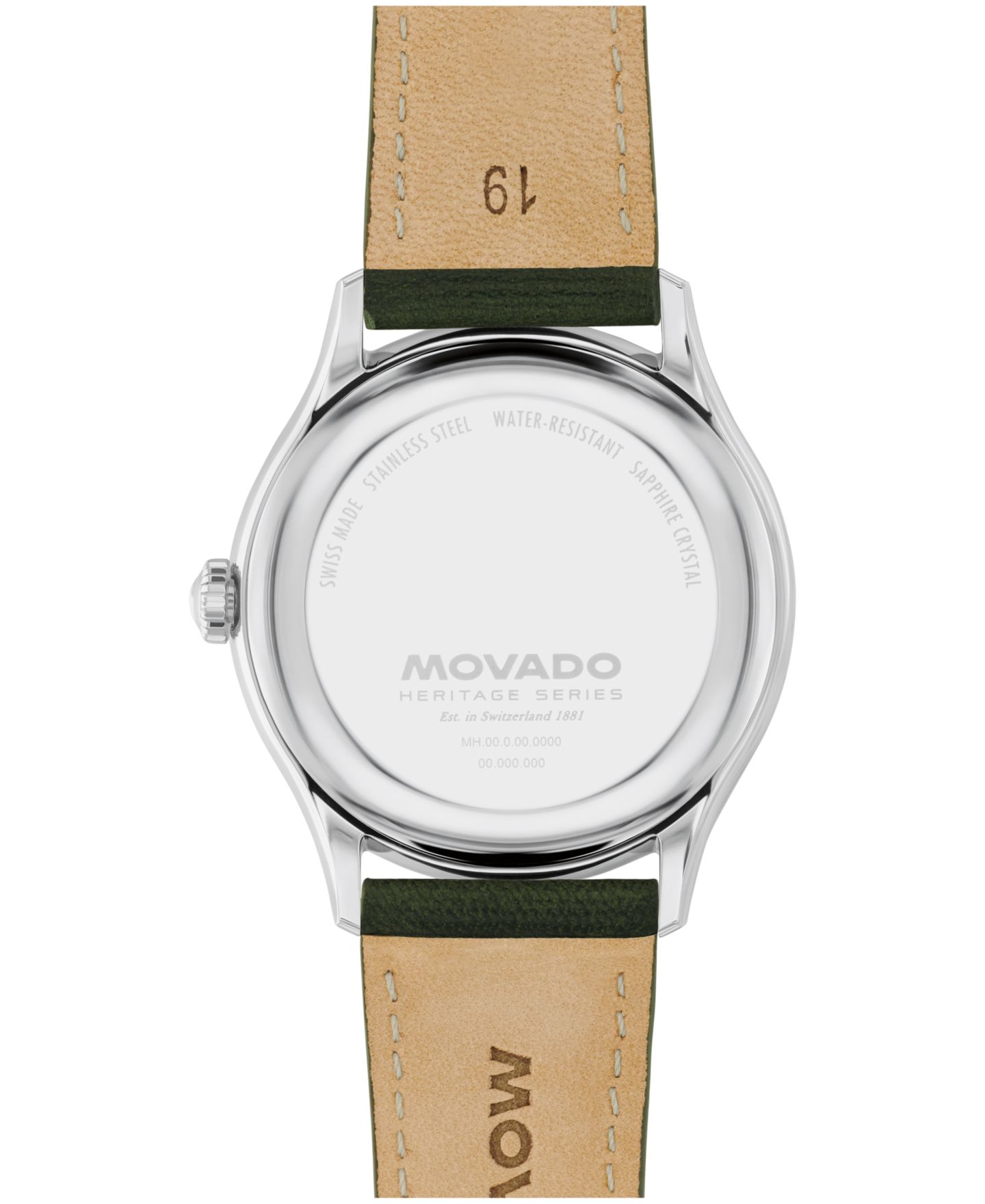 Мужские часы Movado Calendoplan Swiss Quartz Green Leather Watch 37mm — фото 3