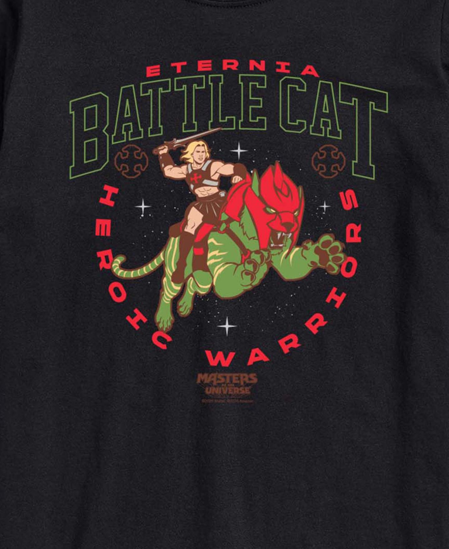 Мужская футболка AIRWAVES Masters Of The Universe Eternia Battle Cat Collegiate Graphic, цвет: Чёрный — фото 3