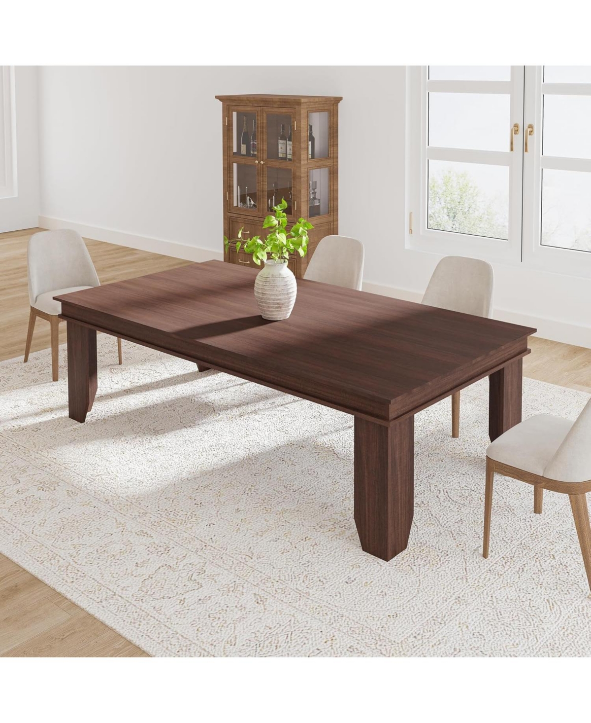 gaomon Wooden Dining Table 70.87 Inch, Kitchen Table Seats 6-8 People for Dining Room & Family Dinner