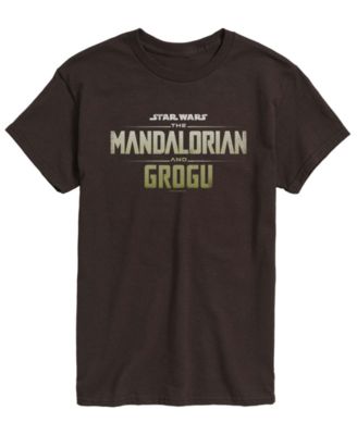 Men's The Mandalorian & Grogu Logo Vintage Faded Graphic T-Shirt
