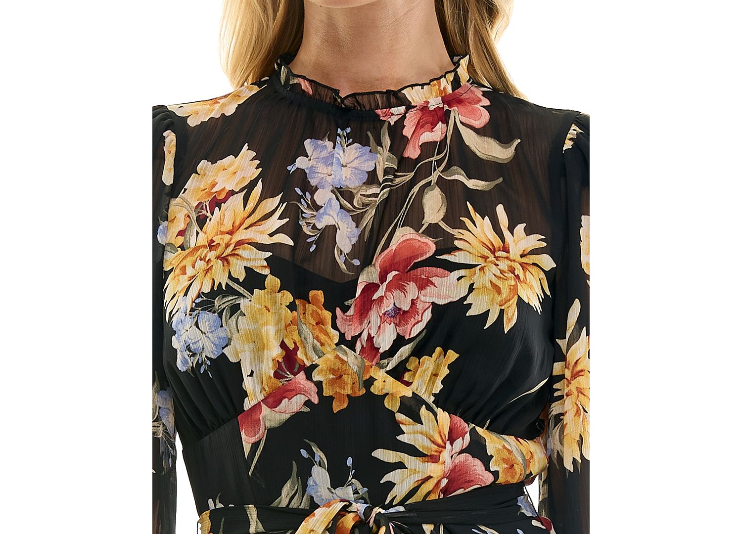 Juniors' Long-Sleeve Boat neck Tiered Skirt Dress