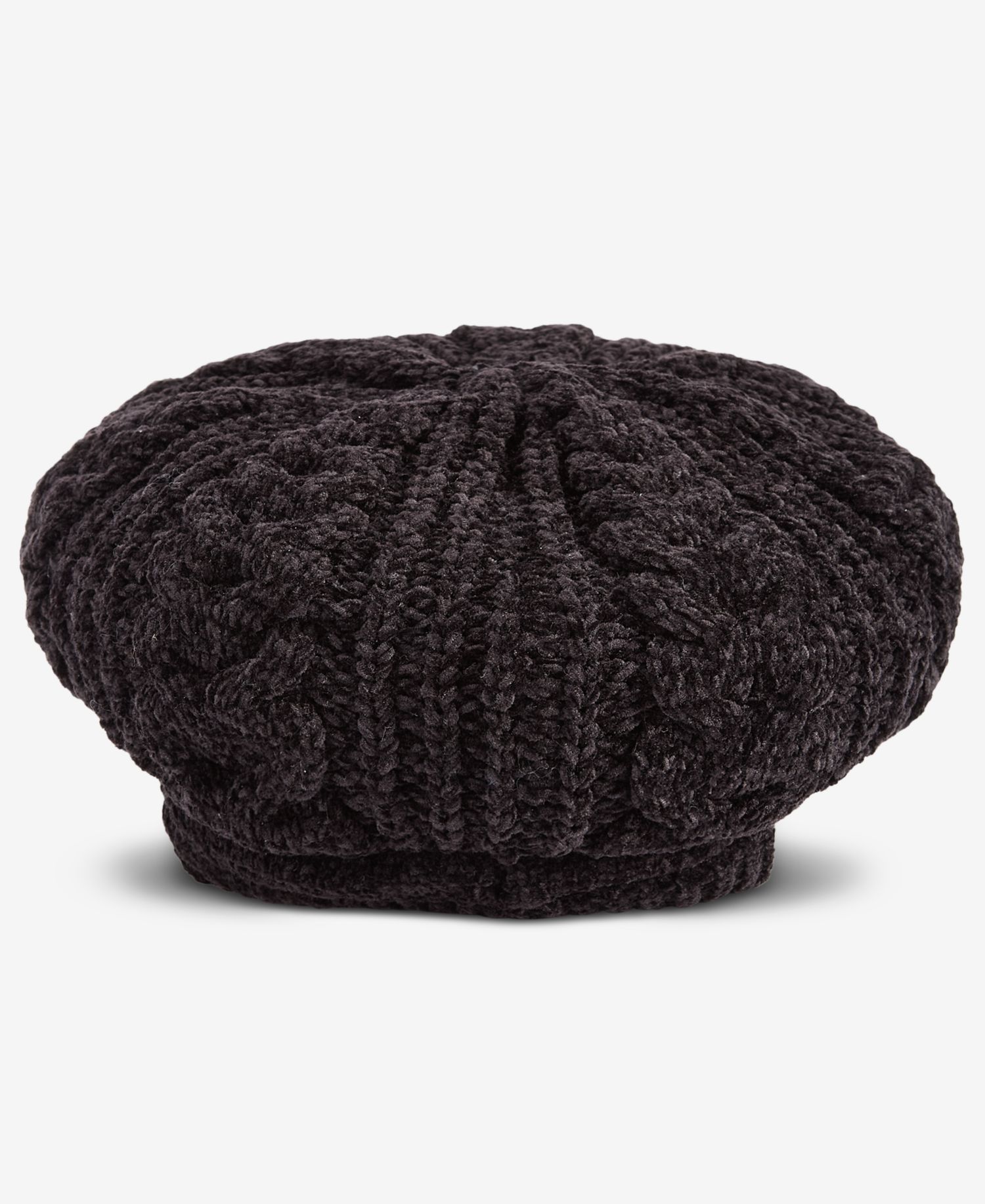 Women's Slouchy Chenille Cable-Knit Cabbie Hat