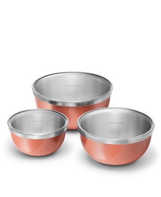 Premium Stainless Steel 6-Piece Mixing Bowl Set With Glass Lids