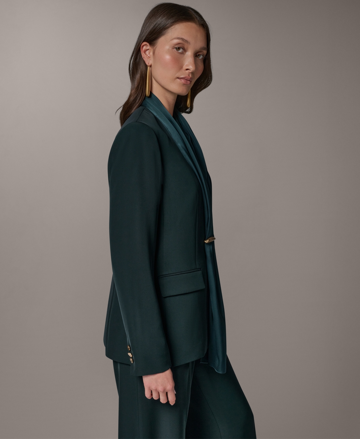 Donna Karan New York Women's Scarf Collar Blazer