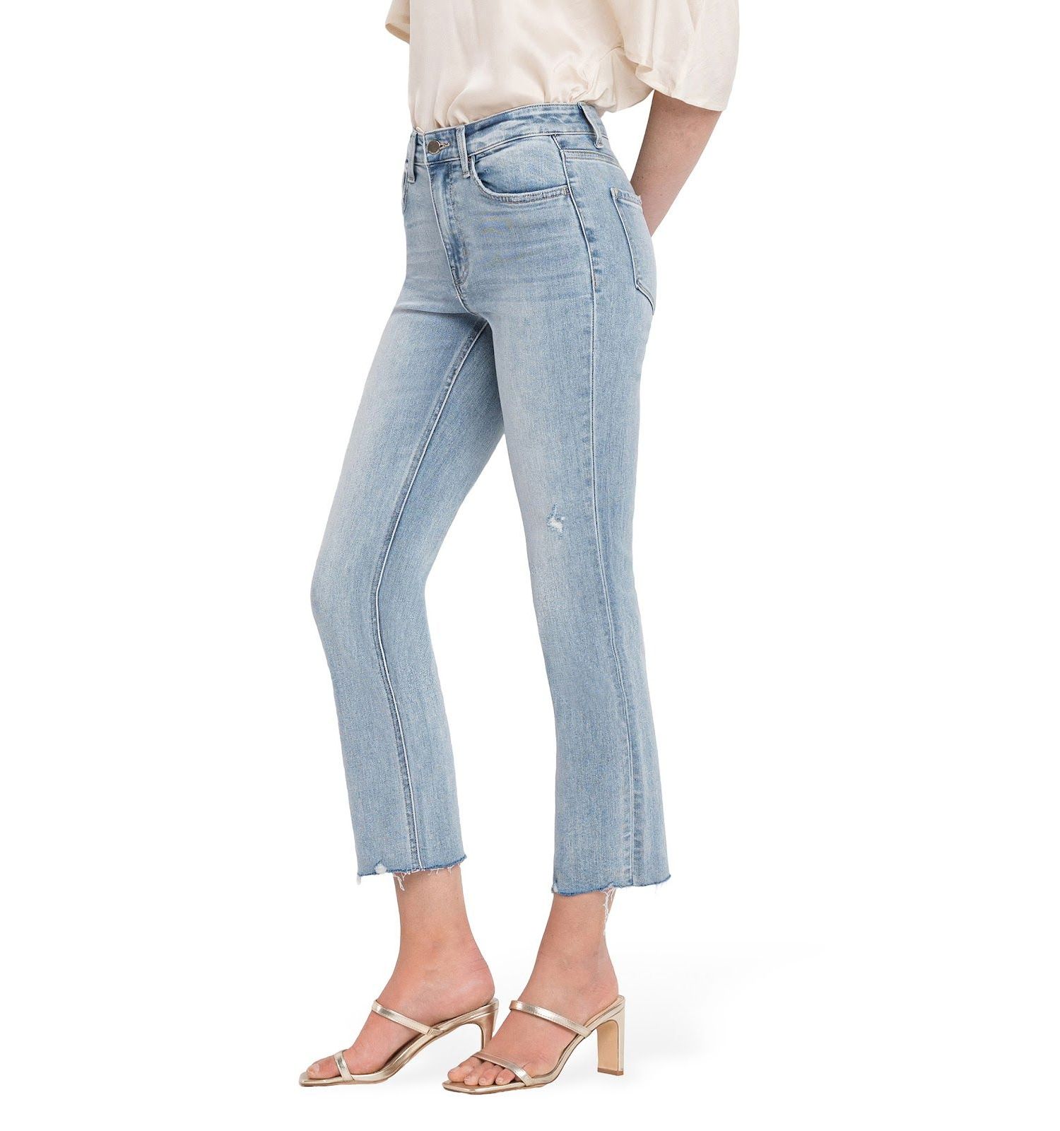 Women's High Rise Crop Straight Jeans