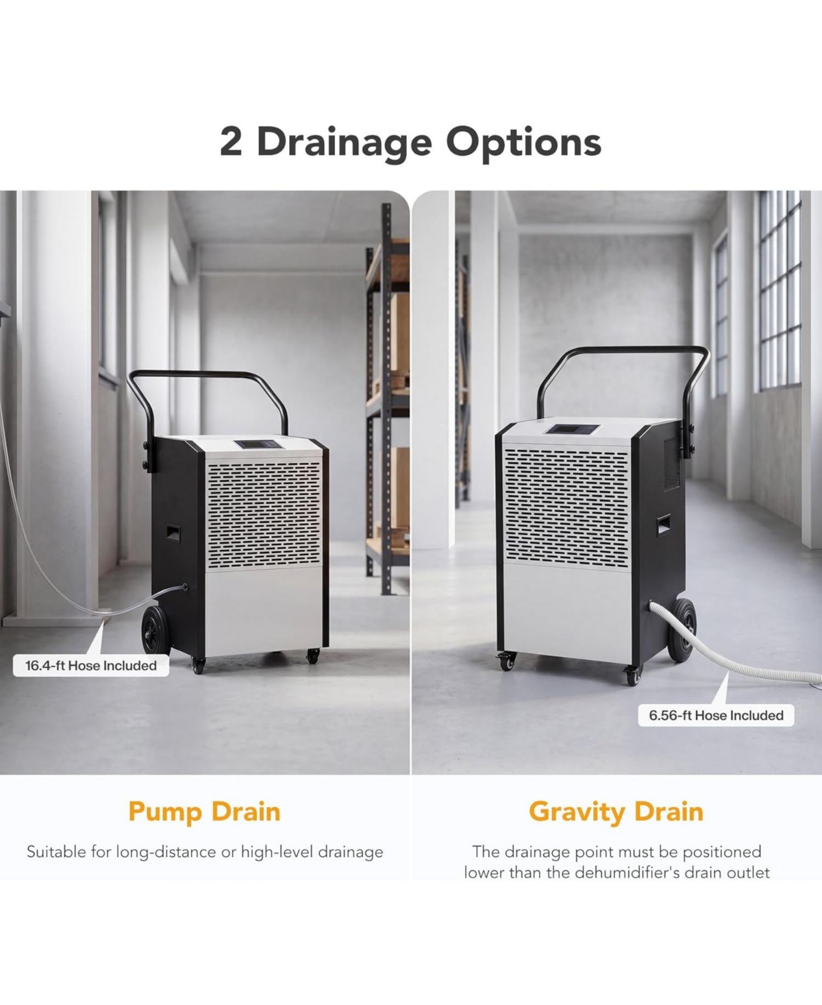 Tribesigns 240 Pints Commercial Dehumidifier with Pump and Drain Hose, Heavy Duty Commercial Dehumidifier for Up to 8000 Sq. Ft Large Spaces