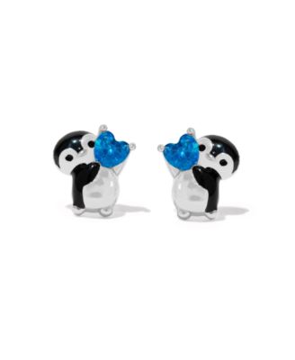 Crystal Penguin Crush Stud Earrings