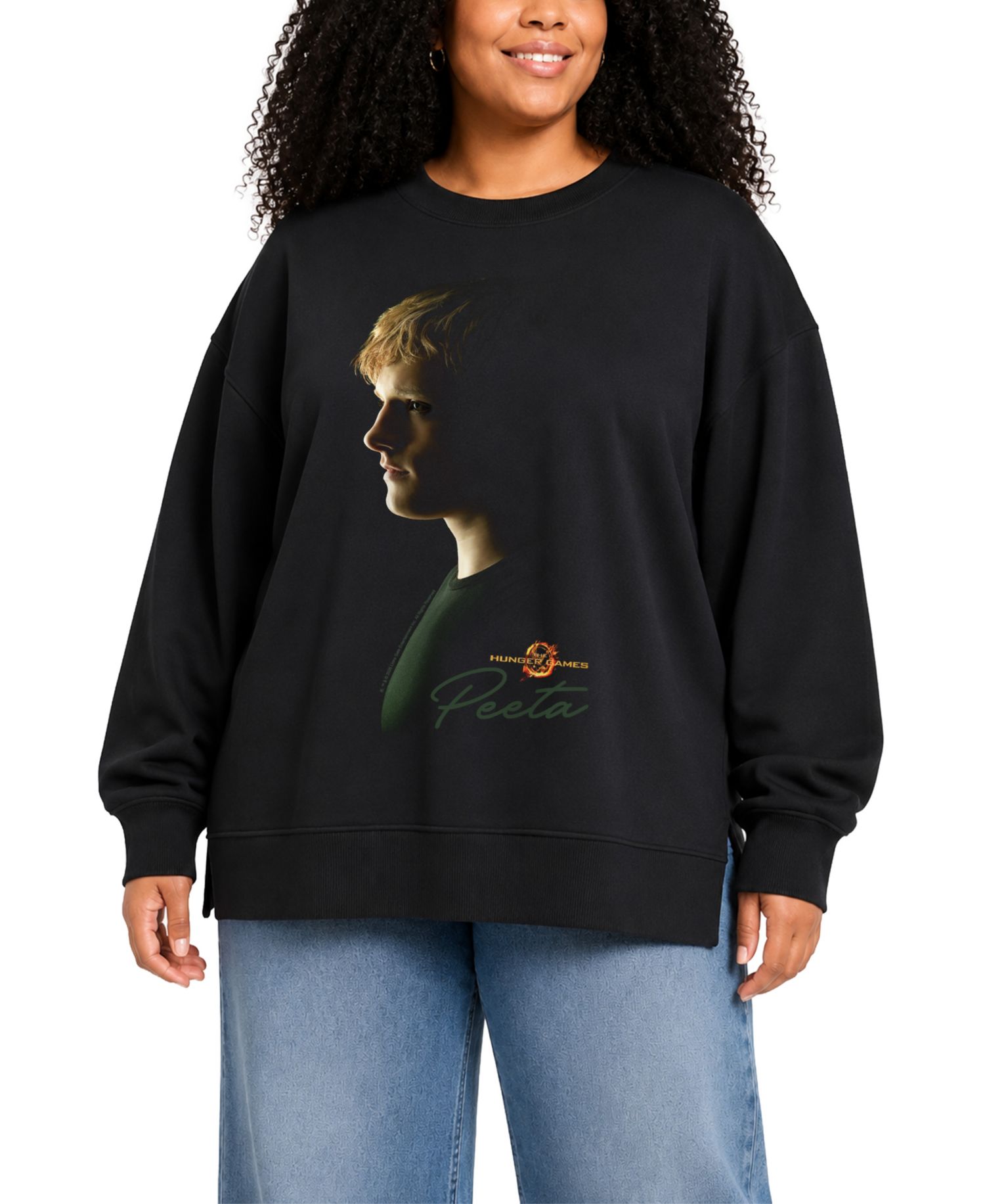 Plus Size Peeta Portrait Fleece Sweatshirt