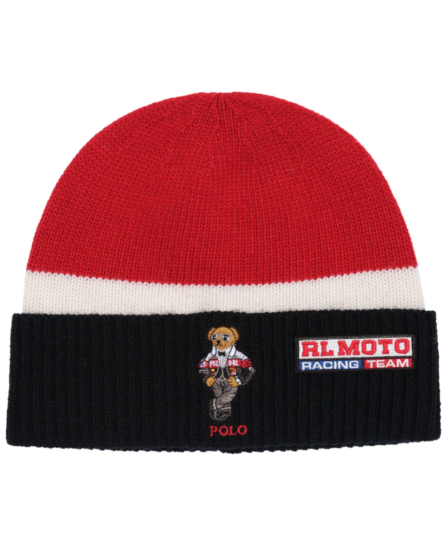 Men's Colorblock Holiday Bear Beanie Hat