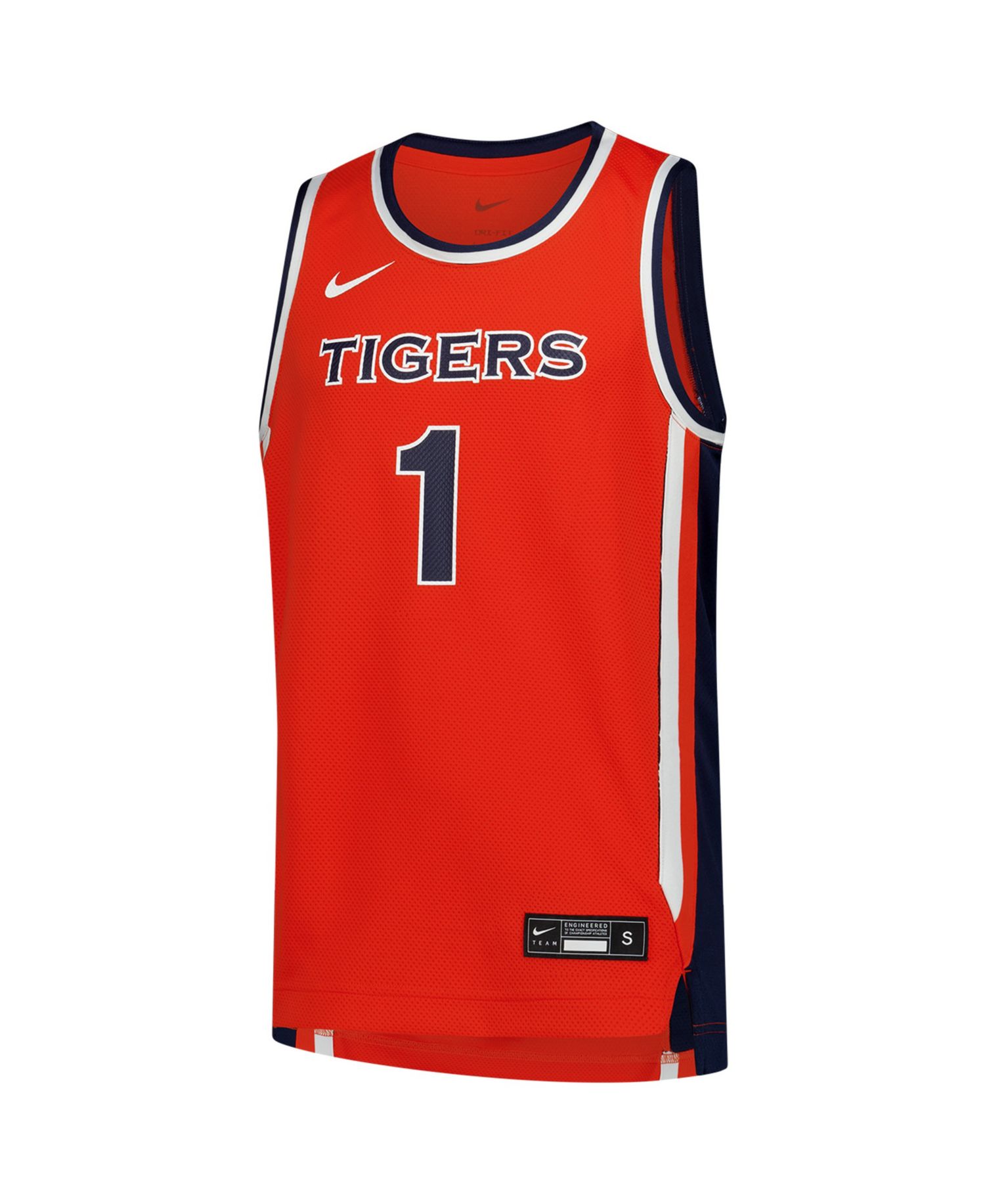 Big Boys and Girls 1 Orange Auburn Tigers Replica Basketball Jersey