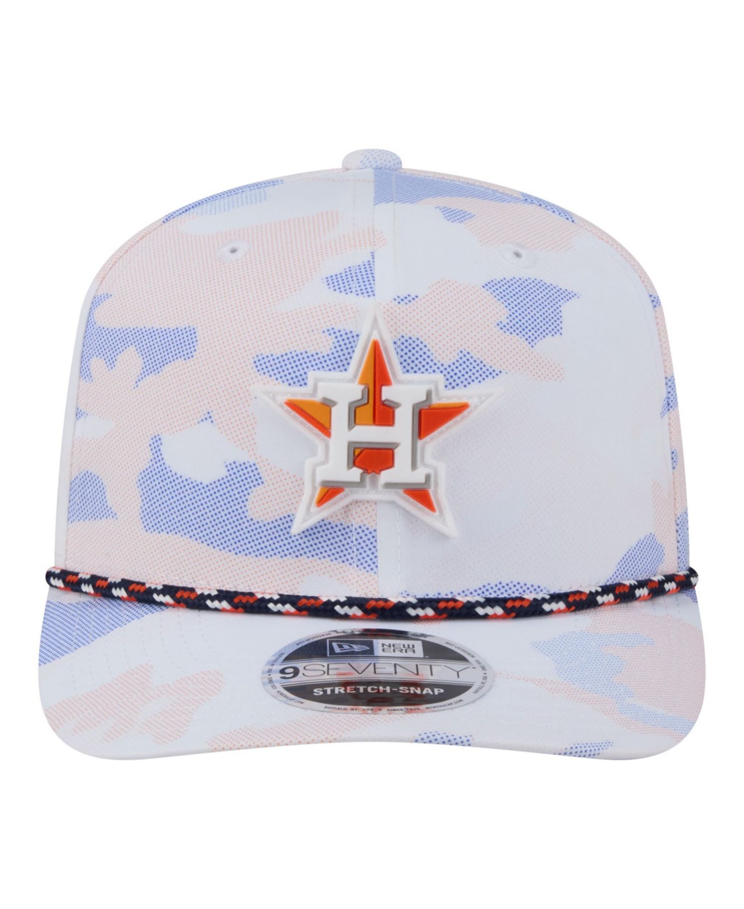 Men's White Houston Astros Camo Rope 9SEVENTY Adjustable Hat