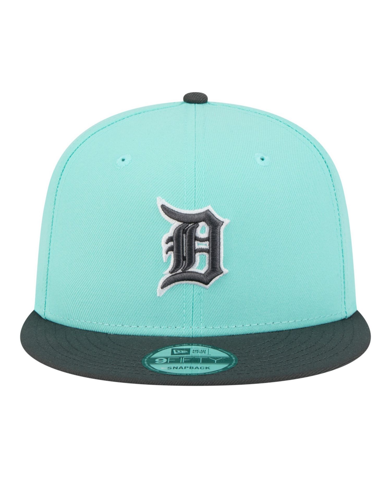 Men's Turquoise/Charcoal Detroit Tigers Two-Tone Color Pack 9FIFTY Snapback Hat