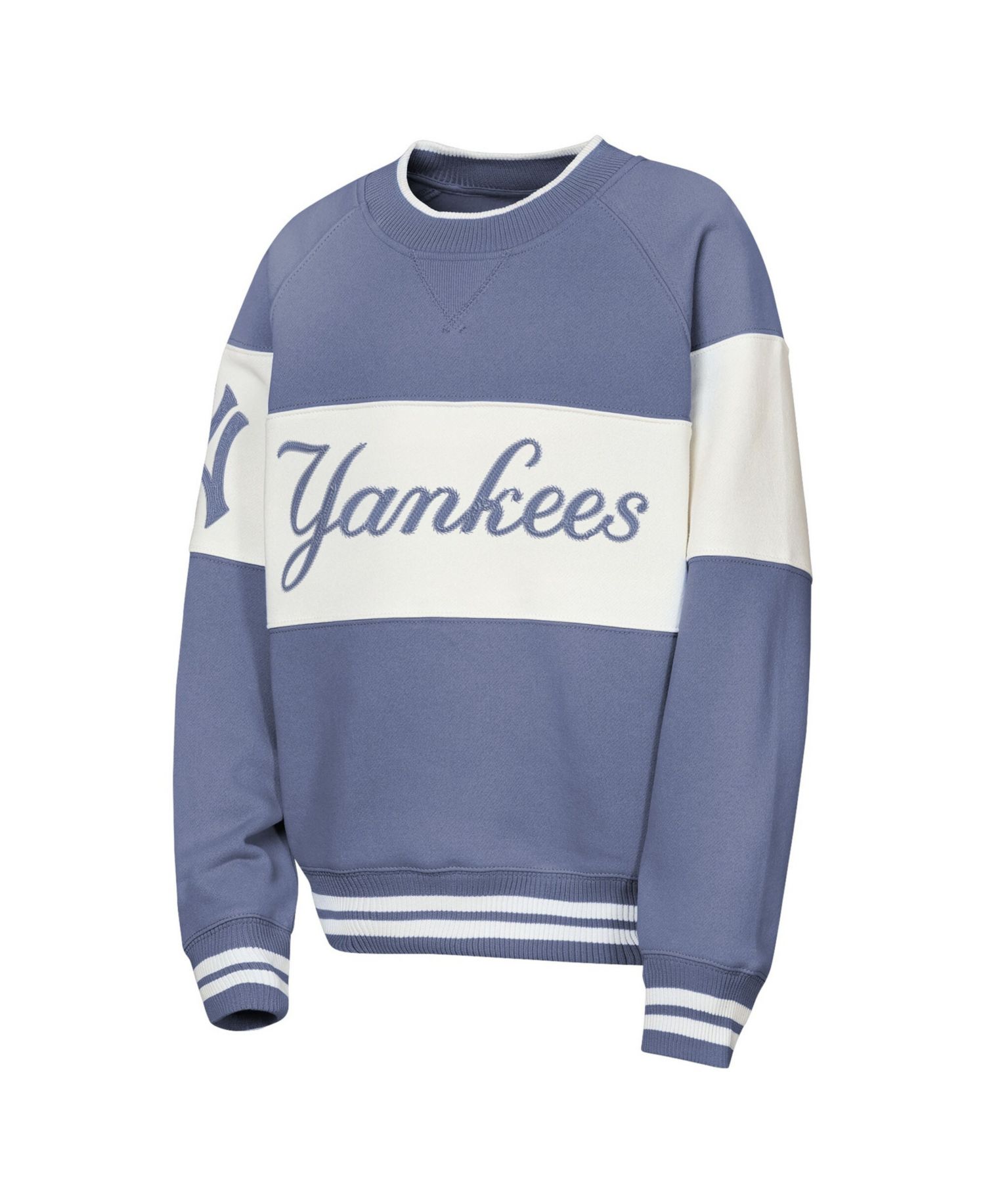 Big Boys and Girls Blue New York Yankees Ultimate Pastels on Base Sweatshirt