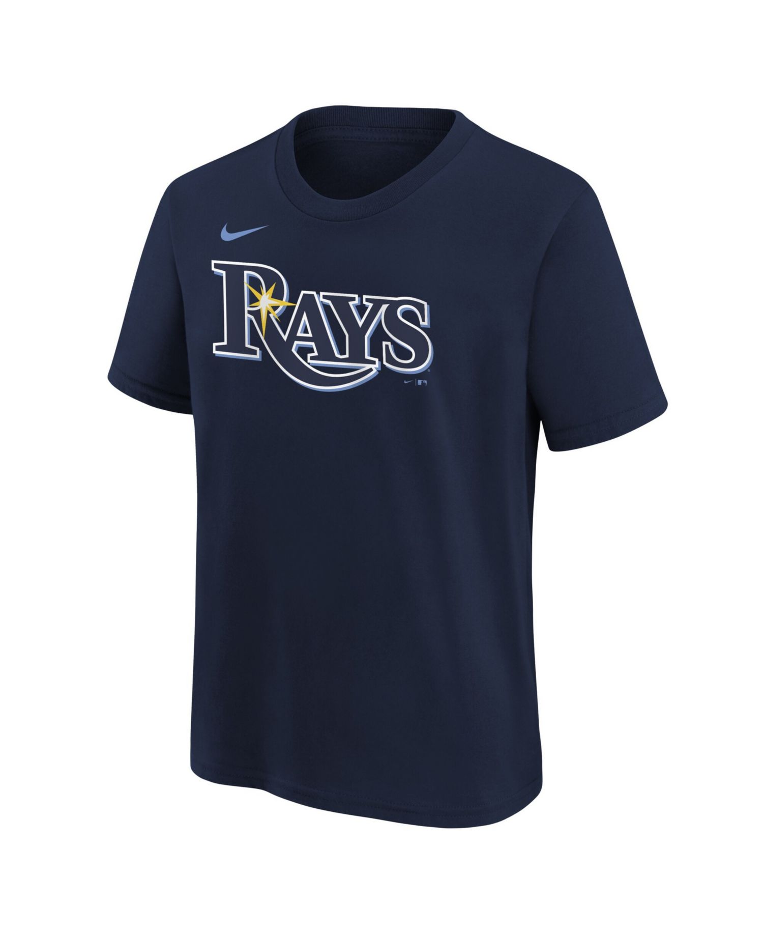 Big Boys and Girls Navy Tampa Bay Rays Wordmark T-Shirt