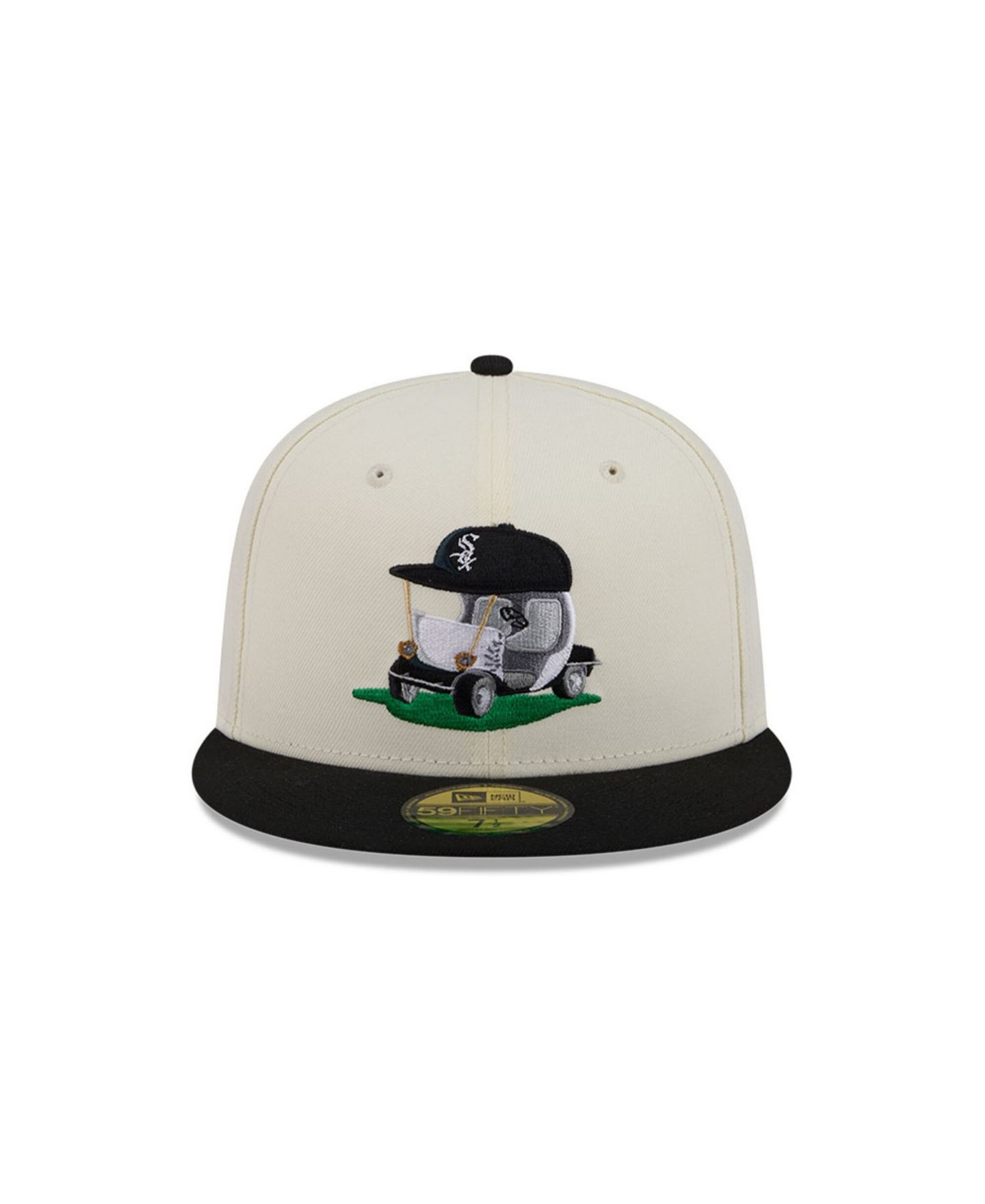 Мужская кепка New Era Cream/Black Chicago White Sox Bullpen Cart 59FIFTY Fitted Hat — фото 2