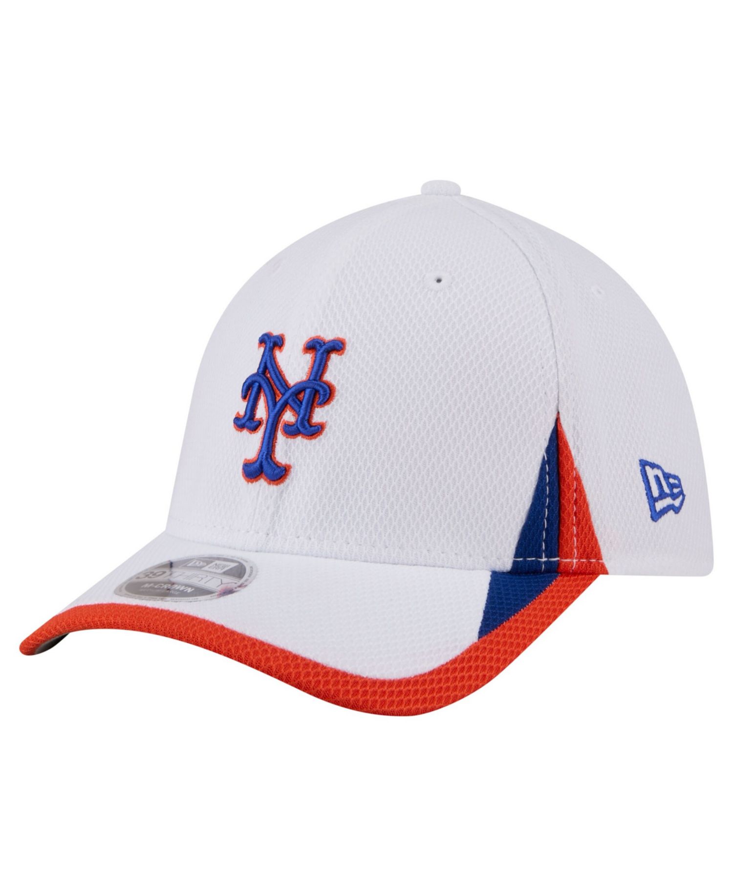 Men's White New York Mets Cut n Sew 39THIRTY Flex Hat