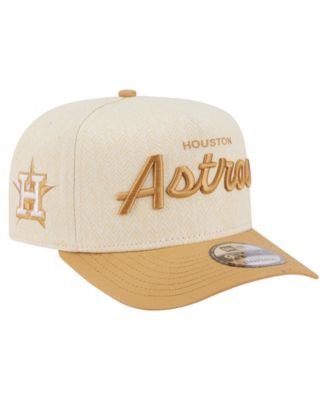 Men's Cream Houston Astros Herringbone 9FIFTY A-Frame Snapback Hat