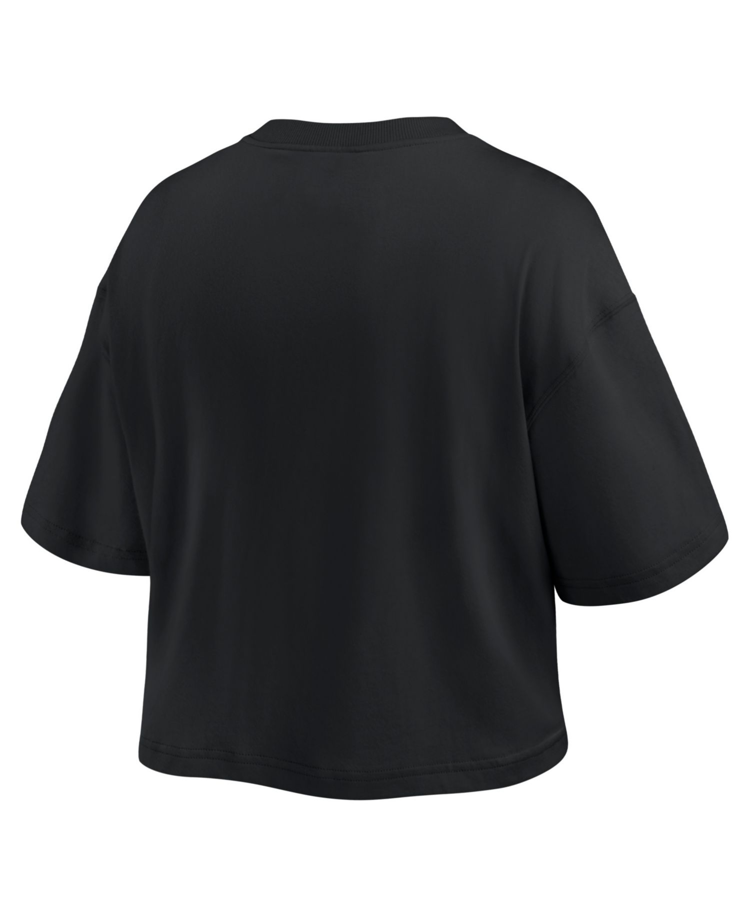 Women's Black Chicago Cubs Americana Crop T-Shirt