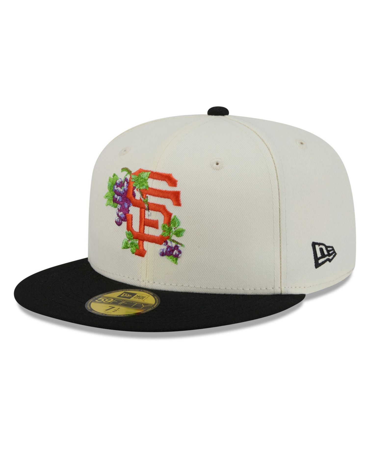 Men's White/Black San Francisco Giants Blossom 59FIFTY Fitted Hat