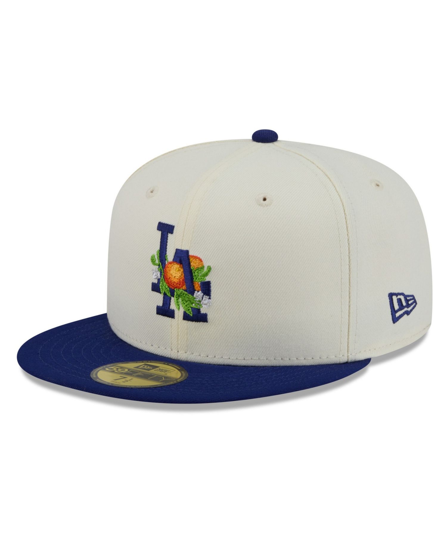 Men's White/Royal Los Angeles Dodgers Blossom 59FIFTY Fitted Hat