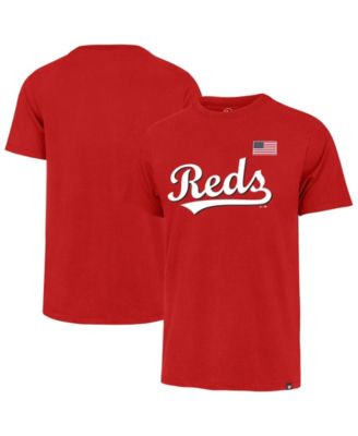 Men's Red Cincinnati Reds Heritage U.S. Flag T-Shirt