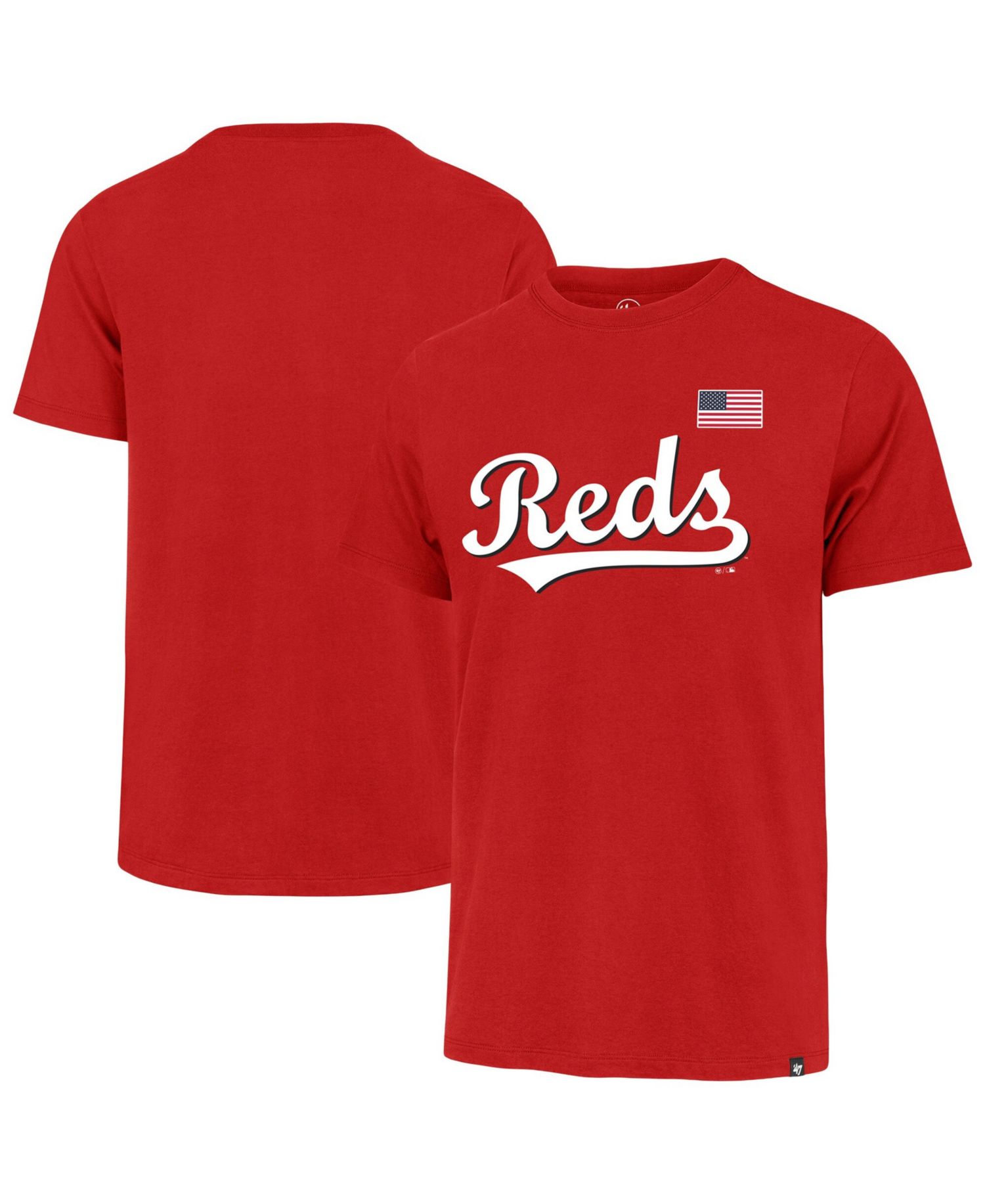 Men's Red Cincinnati Reds Heritage U.S. Flag T-Shirt