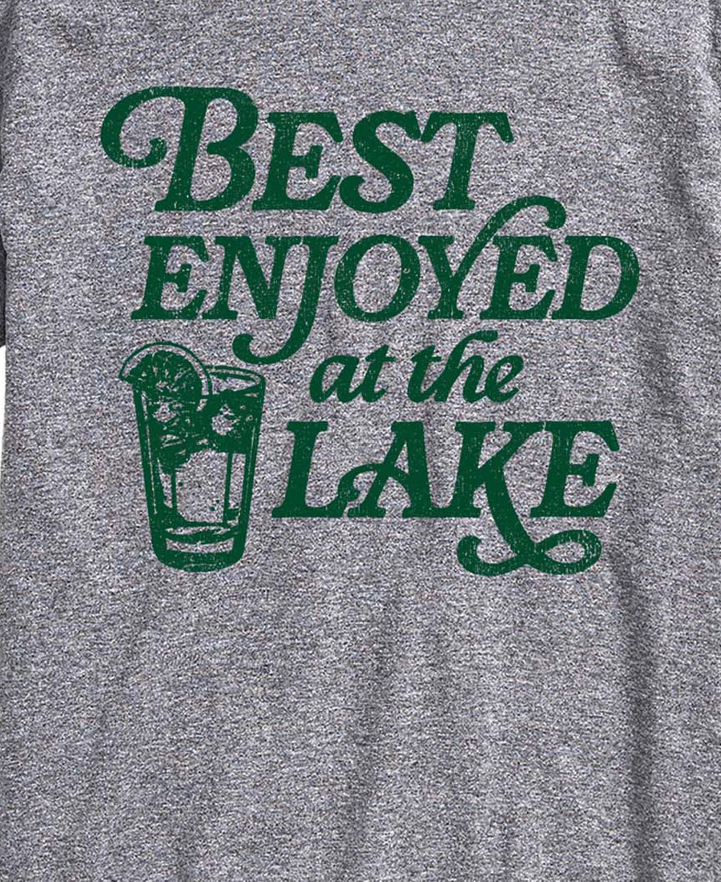 Мужская футболка AIRWAVES Instant Message Best Enjoyed At The Lake Graphic, цвет: Меланжевый — фото 3
