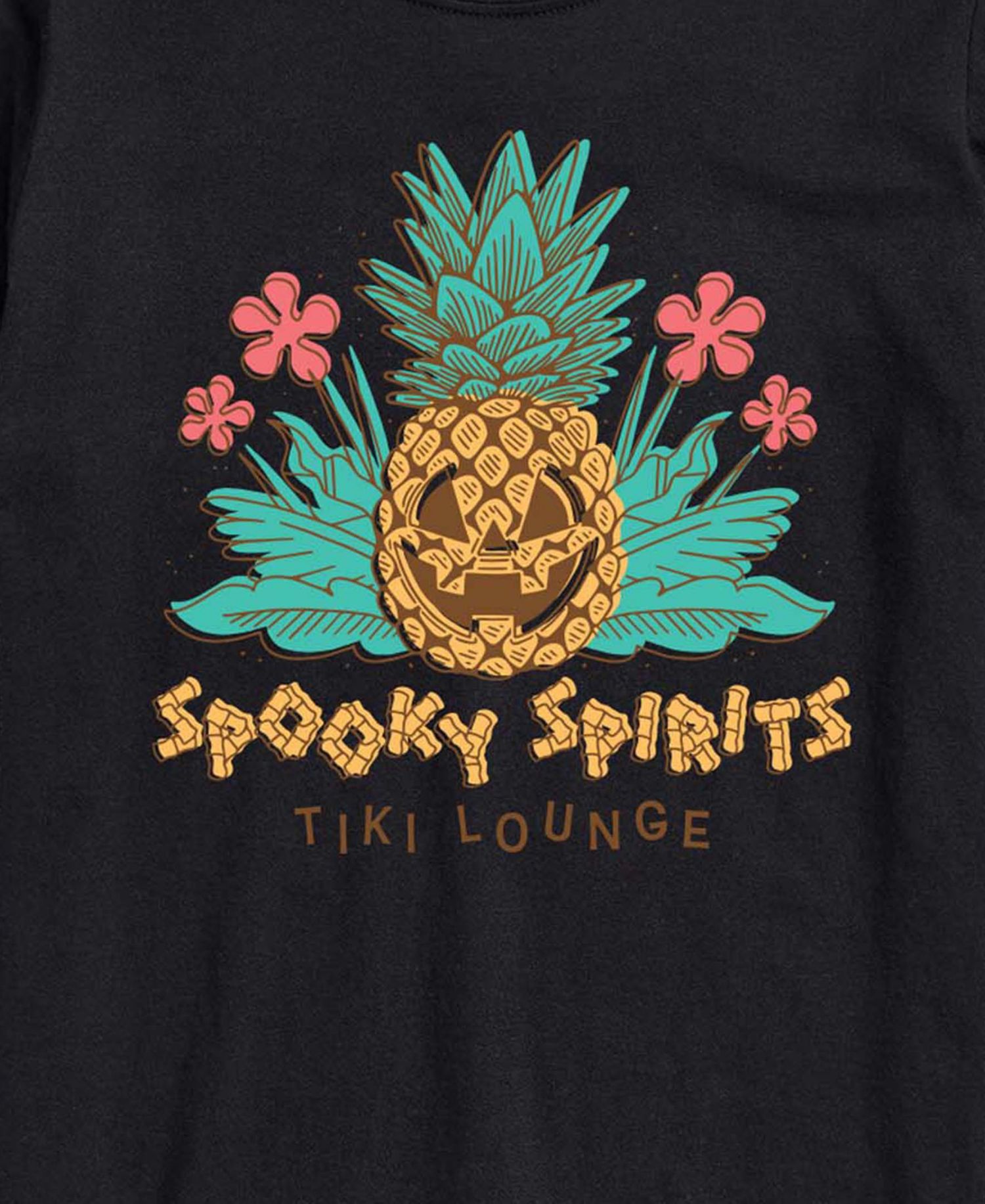 Men's Instant Message Spooky Spirits Tiki Lounge Graphic T-Shirt