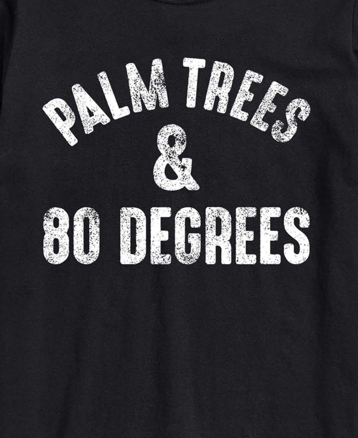 Men's Instant Message Palm Trees And 80 Degrees Graphic T-Shirt