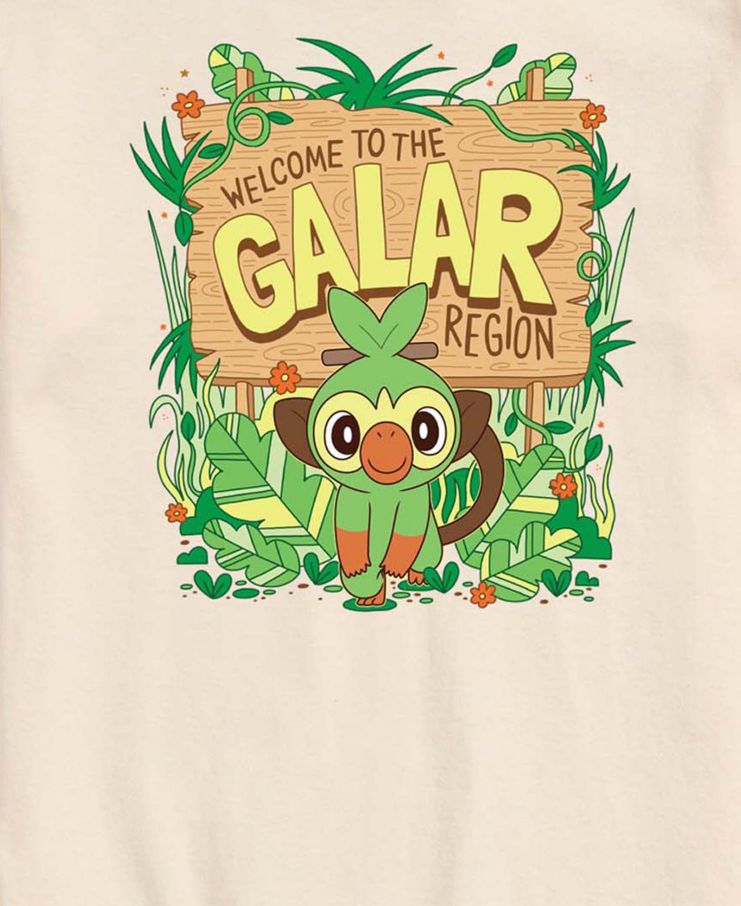 Men's Pokemon Grookey Galar Graphic T-Shirt