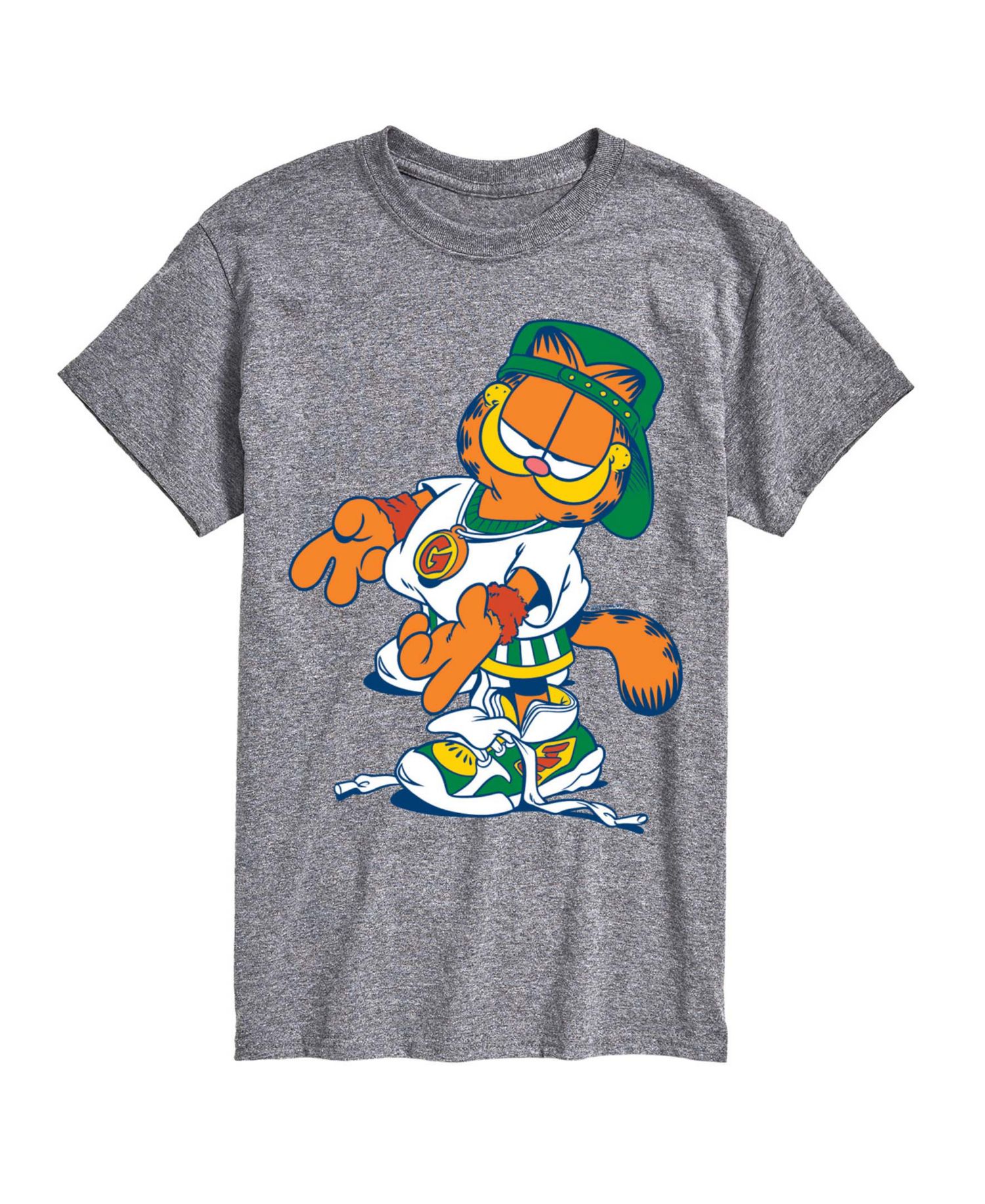 Men's Garfield Streetwear Peace Sign Graphic T-Shirt