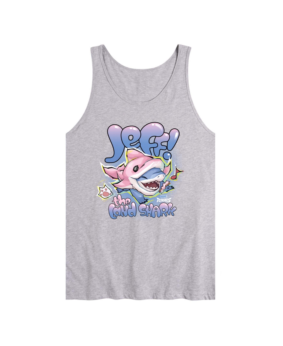 Airwaves Men's Marvel Rivals Jeff Kawaii Graphic Tank Top